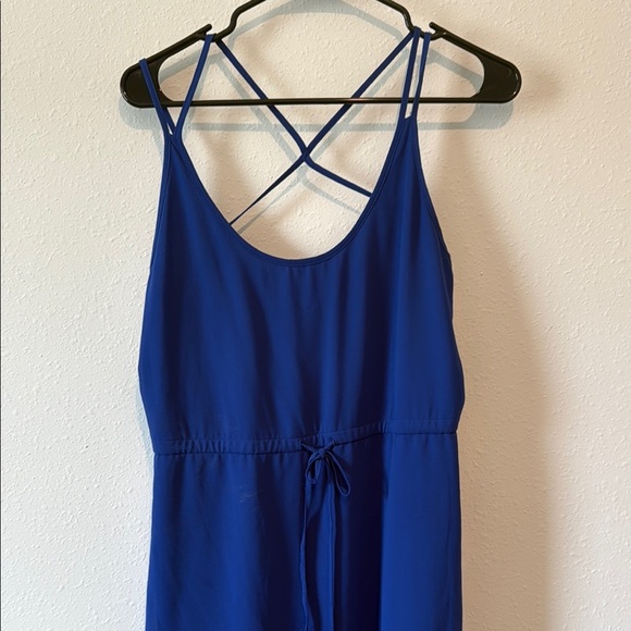 Vintage Y2K Rory Beca Forever 21 Blue High-Low Sundress with Tie Front - Picture 3 of 4